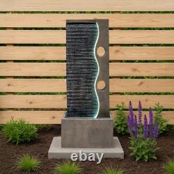Fontaine de jardin électrique avec cascade d'eau extérieure