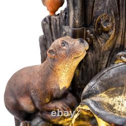 Fontaine de jardin électrique avec cascade d'eau extérieure