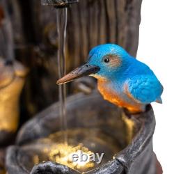 Fontaine de jardin électrique avec cascade d'eau extérieure