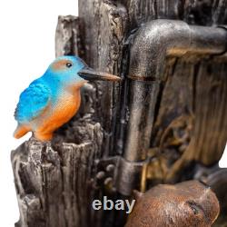 Fontaine de jardin électrique avec cascade d'eau extérieure