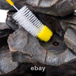 Fontaine de jardin électrique en ciment avec cascade d'eau extérieure
