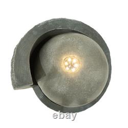 Fontaine de jardin électrique en ciment avec cascade d'eau extérieure