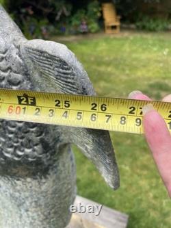 Fontaine de jardin en alliage ancien, poissons sauteurs, truite, saumon, grande taille 90 cm