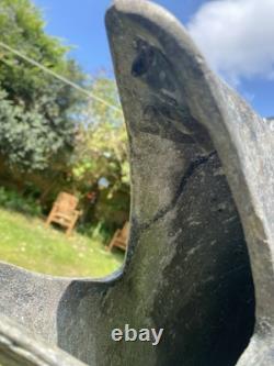 Fontaine de jardin en alliage ancien, poissons sauteurs, truite, saumon, grande taille 90 cm