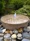 Fontaine De Jardin En Granit Rustique Old Millstone Avec R&eacute;servoir Et Led
