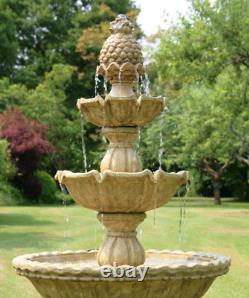 Fontaine de jardin en pierre moulée H150cm Regal 3-Tier Ambiance extérieure