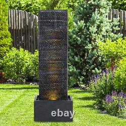 Fontaine de jardin extérieure à LED alimentée par l'électricité