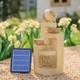 Fontaine De Jardin Extérieure Solaire à 4 Niveaux Avec éclairage Led Et Statue En Poterie