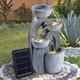 Fontaine De Jardin Ornée Alimentée Par énergie Solaire Avec Statue Lumineuse Led Royaume-uni