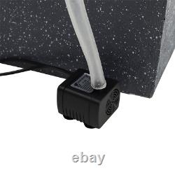 Fontaine en cascade de jardin à plusieurs niveaux alimentée par énergie solaire avec lumières LED