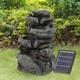 Fontaine En Cascade De Jardin Solaire Avec éclairage Led, Cascade D'eau Extérieure