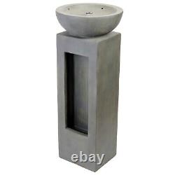 Fontaine extérieure à LED Serenity Cascade Garden Water Feature Décor de patio NOUVEAU