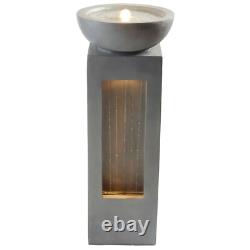 Fontaine extérieure à LED Serenity Cascade Garden Water Feature Décor de patio NOUVEAU