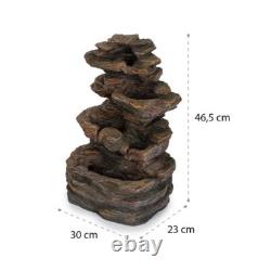 Fontaine extérieure solaire pour jardin et patio, cascade à 4 niveaux, 2,8W