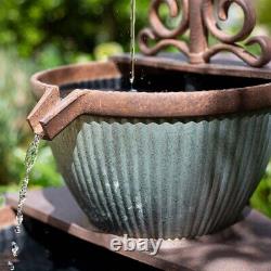 Fontaine facile Irondale verse un élément d'eau traditionnel pour jardin avec effet de pierre.