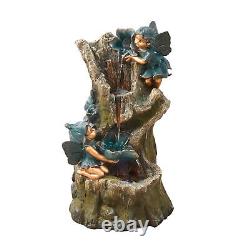 Fontaine facile Spellbound Fairy LED Caractéristique de jardin distinctive en pierre effet