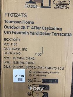 Fontaine solaire extérieure à 4 niveaux en urne cascade - Teamson