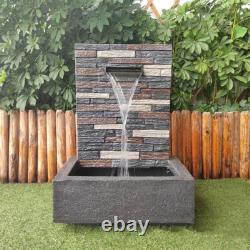 Fontaines d'extérieur, caractéristiques de cascade électrique, décoration de jardin en cascade
