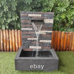Fontaines d'extérieur, caractéristiques de cascade électrique, décoration de jardin en cascade