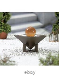 Garden Water Feature Setting Sun Easy Fontaine Led Freestanding Copper Effect