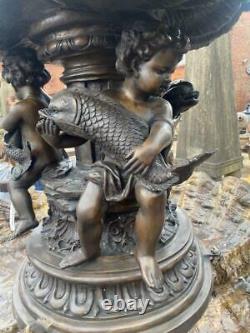 Géant Bronze Jardin Caractéristique De L'eau Fontaine Neptune Dieu De La Mer 360cm Haute