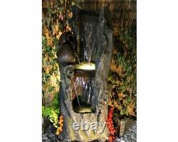 Grand 2 Jug Woodland Water Feature, Caractéristique De L’eau Traditionnelle, Fontaine Extérieure