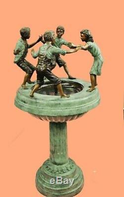 Grand Bronze Fontaine D'eau Statue Avec Des Enfants Jardin Sculpture Décoration Intérieure Art