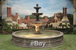 Grand-laurent Piscine Surround 3 Hiérarchisé Edwardian Stone Garden Fontaine D'eau