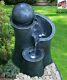 Grande Fontaine De Jardin Caractéristiques De L'eau Lumières Led Cascade Ball Statue Décor 40