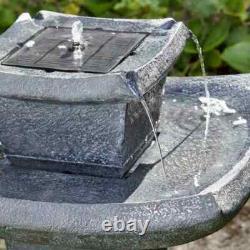 Grande Fontaine en Pagode Solaire pour Jardin avec Bassin à Oiseaux