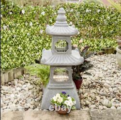Grande Pagode Oriental Garden Water Feature Led Lights Fountain Collection