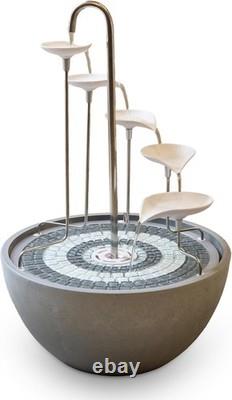 HYDRIA Grande Cascade de Feuilles Blanches 45 cm, Caractéristique Aquatique Intérieure Extérieure, Alimentée par Batterie
