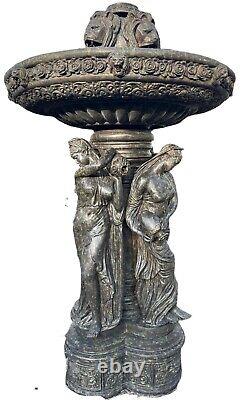 Immense fontaine d'eau en bronze antique français de 2,3 mètres, provenant de PARIS, fin des années 1800.