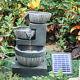 Jardin Cascading Fontaine Solar Powered Led Rockfall Water Feature