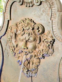 Le Jardin De Fontaine De Zeus Fixé Au Mur Allume La Finition En Bronze 83cm