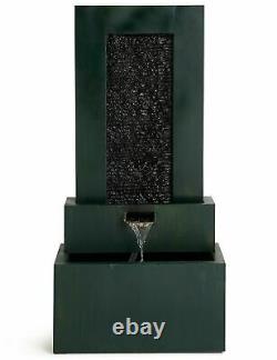 M & S Green Three Tier Water Fountain Feature With Lights Rrp £279