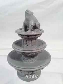 Miniature Dollhouse Frog Fontaine D'eau Pour Jardin Extérieur -décoration Paysage