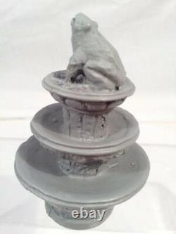 Miniature Dollhouse Frog Fontaine D'eau Pour Jardin Extérieur -décoration Paysage