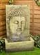 Nirvana Bouddha Chute Jardin Patio Caractéristique D'eau Autoportante Avec Leds 99cm