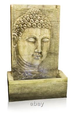 Nirvana Bouddha Chute Jardin Patio Caractéristique d'Eau Autoportante avec LEDs 99cm