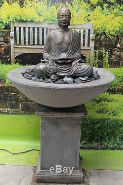 Nombreux, Grand Bouddha Fontaine D'eau Ornement De Jardin Statue Soalr Pompe