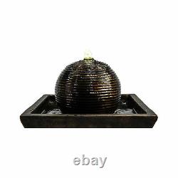 Peaktop Outdoor Garden Patio Charcoal Led Water Fountain Feature Vfd8410-royaume-uni