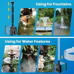 Pompe de fontaine à étang solaire 12W 450L/H avec filtre, élément d'eau de jardin