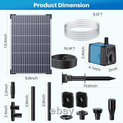 Pompe de fontaine à étang solaire 12W 450L/H avec filtre, élément d'eau de jardin