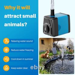 Pompe de fontaine à étang solaire 12W 450L/H avec filtre, élément d'eau de jardin