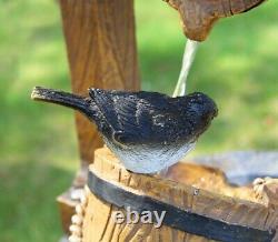 Primrose Solaire Souhaitant Fonction D’eau De Puits Pour Le Jardin Avec L’oiseau Nouvelle Boîte De Réception