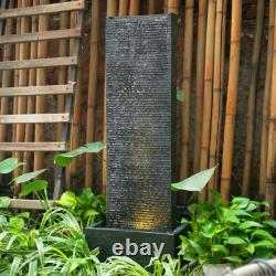 Rideau de Fontaine d'Eau Électrique avec LED, Statue Décorative de Cascade d'Eau