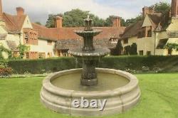 Romford Pool Surround 2 Tiered Barcelona Stone Garden Water Fountain Feature