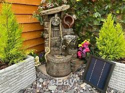 Rustique Jug Traditionnelle Énergie Solaire Jardin D'eau Caractéristiques, Fontaine D'extérieur
