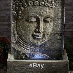 Serenity Bouddha Water Wall Feature Fontaine Autonome Contient 80cm Ornement De Jardin